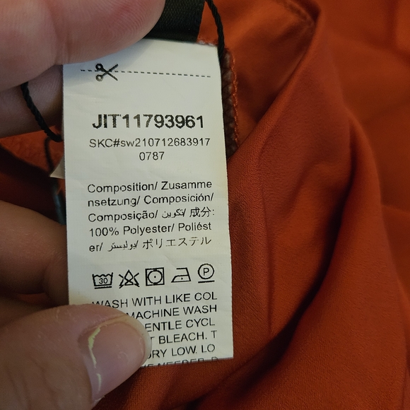 SHEIN Orange Ruched Skirt‎ - Picture 7 of 8